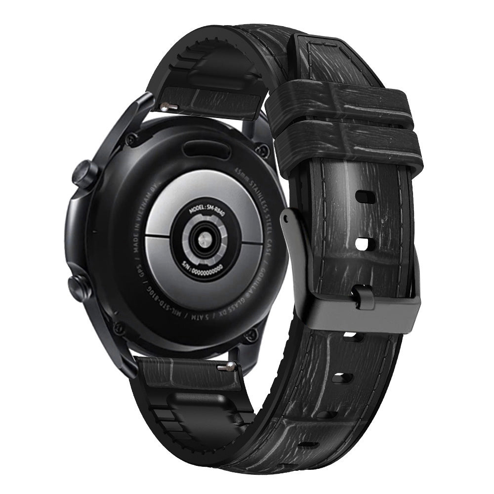 For Samsung Galaxy Watch3 45mm TicWatch Pro 3 Lite Mibro Watch X1 PU Leather Coated Silicone Watch Band 22mm Slub Pattern Quick Release Strap Replacement For Samsung Galaxy Watch3 45mm TicWatch Pro 3 Lite Mibro Watch X1 PU Leather Coated Silicone Watch Band 22mm Slub Pattern Quick Release Strap Replacement